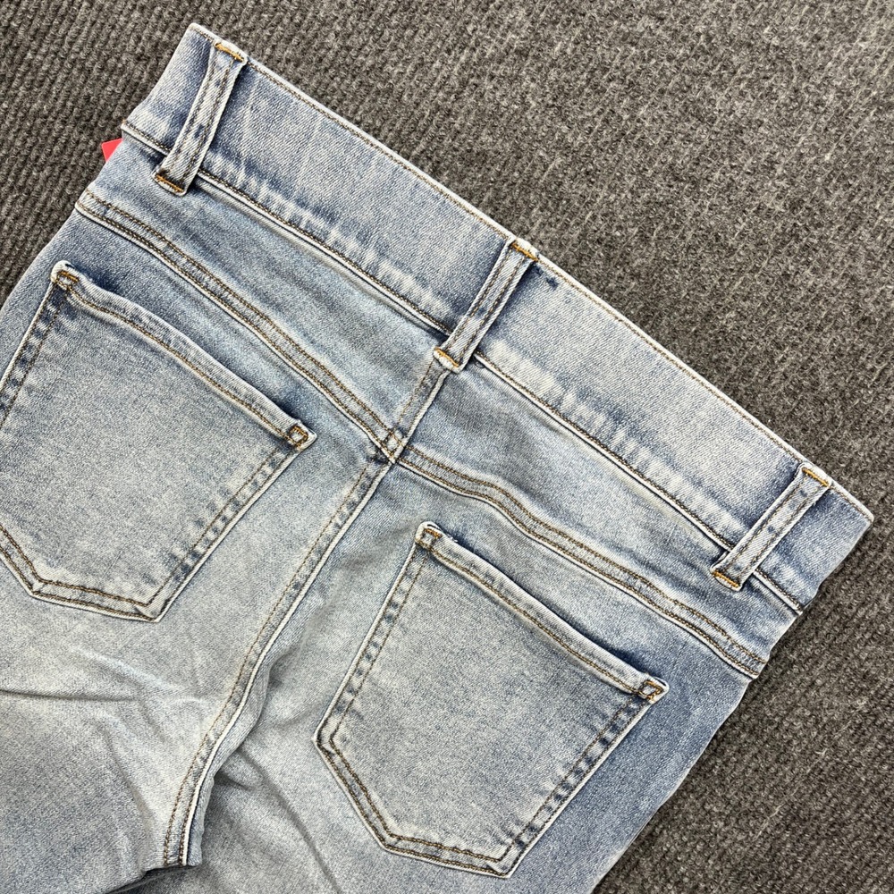 Spanx Ankle Skinny Jeans Light Wash Blue Denim Pull On High Rise Size Small New